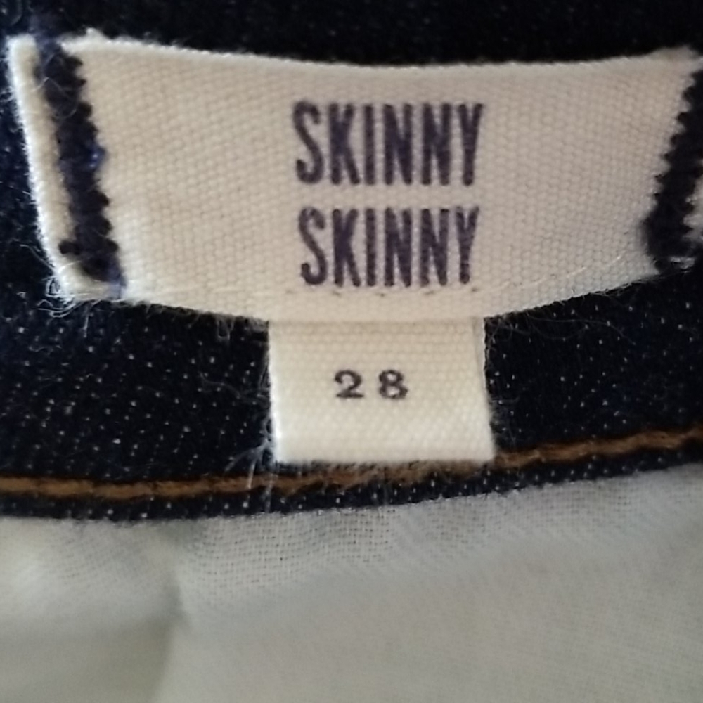 Madewell Women's Skinny Dark Blue Mid Rise Jeans Size 28 - Picture 8 of 9